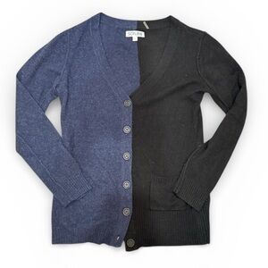 Sofiane Colorblock V-Neck Cardigan Cashmere Sweater